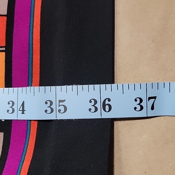 Etcetera, Size 2 Geometric / Art Deco Design 3/4 Sleeve Dress, Front Zipper, EUC - Picture 10 of 10